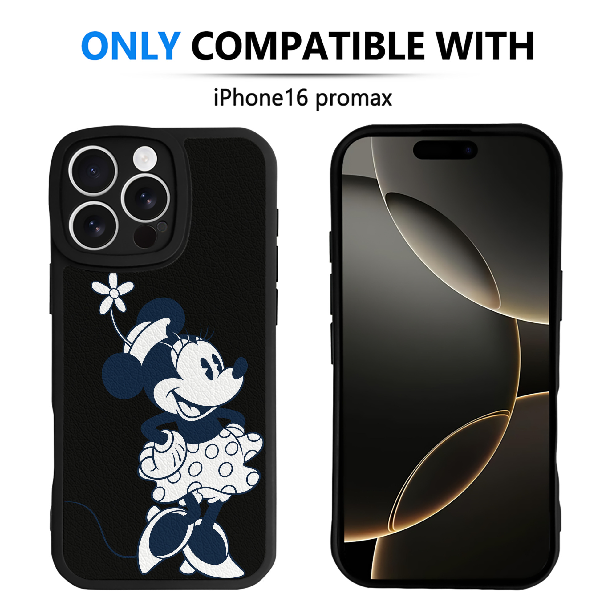 （画像用） ミッキーマウス Mickey Mouse 【iPhone 16シリーズ対応】シリコンスマホケース（レザー調） 材質：シリコン